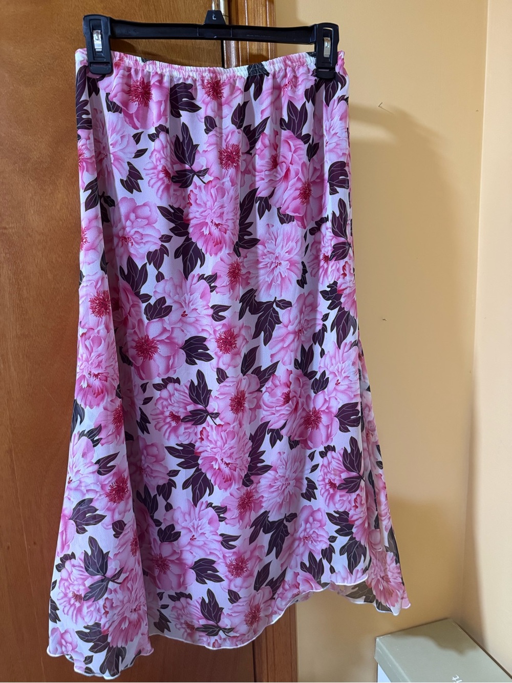Sag Harbor Pink Floral A-Line Skirt